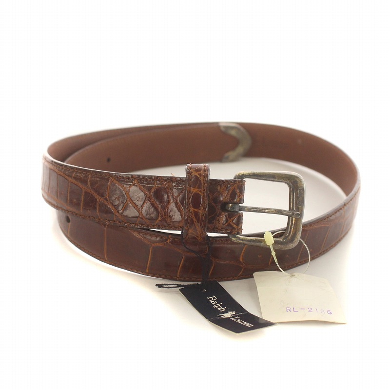未使用品 ラルフローレン RALPH LAUREN ベルト ハトメ レザー 