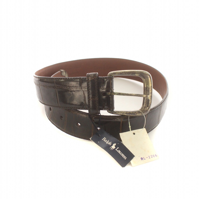 未使用品 ラルフローレン RALPH LAUREN ベルト ハトメ レザー 