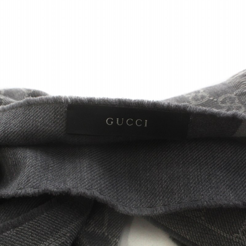 グッチ GUCCI GGロゴ ジャカード フレイド エッジ マフラー ストール  