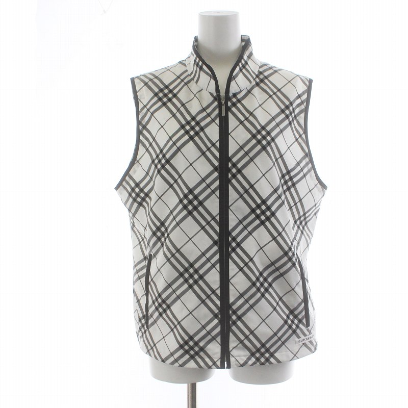 BURBERRY GOLF ホワイトベスト　バーバリー　ゴルフウェア　L BURBERRY GOLF ホワイトベスト バーバリー ゴルフウェア L BURBERRY