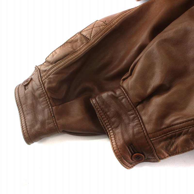 GIVENCHY レザーコート50 襟ラムファー ロング 裏地総柄｜メンズ 