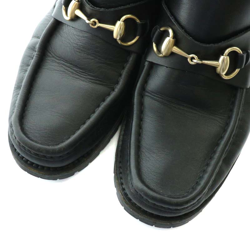 グッチ GUCCI チャッカブーツ 革靴 ショート レザー ホースビット  