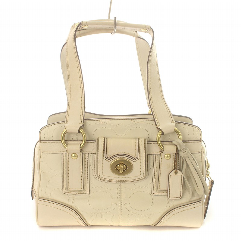 コーチ COACH ハンドバッグ トートバッグ シグネチャー ターンロック
