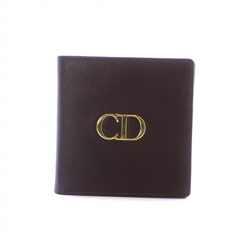 クリスチャンディオール Christian Dior 二つ折り財布 CDロゴ 