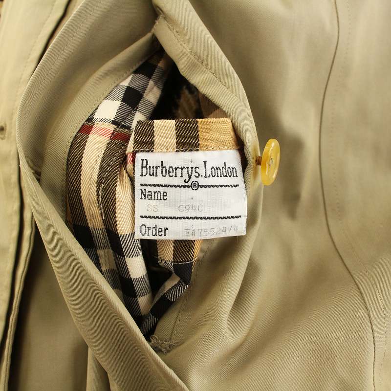 Burberrys 94年 イングランド製 ステンカラーコート ウールライナー Burberrys 94年 イングランド製 ステンカラーコート ウールライナー
