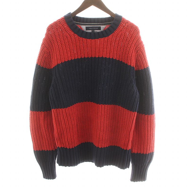 未使用品 トミーヒルフィガー TOMMY HILFIGER コットン ニット 