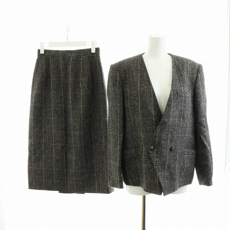 ダックス DAKS スーツ セットアップ 上下 ヴィンテージ チェック柄  