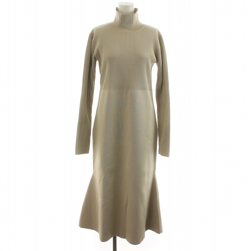 ノーブル NOBLE 22SS カラーブロック ニット ワンピース リブニット  