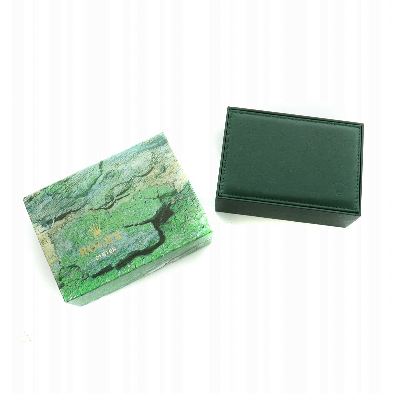 ROLEX ケースのみ(グリーン) ROLEX OYSTER ロレックス 箱 レザーケース