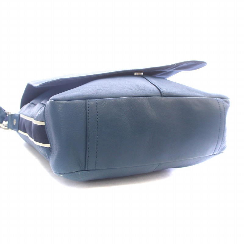 【美品】COACH　コーチ　 メッセンジャーバッグ　ヘリテージ　黒　F７０５５５ COACH F70555 Heritage Web Leather Map Bag ヘリテージ ウェブ