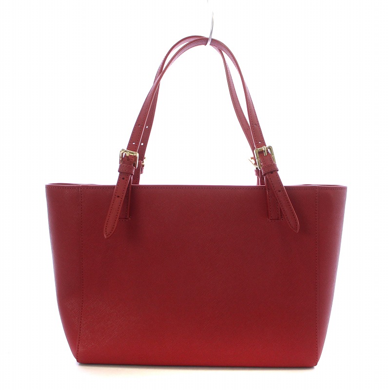 トリーバーチ トートバッグ ヨーク スモールバックル レザー レッド