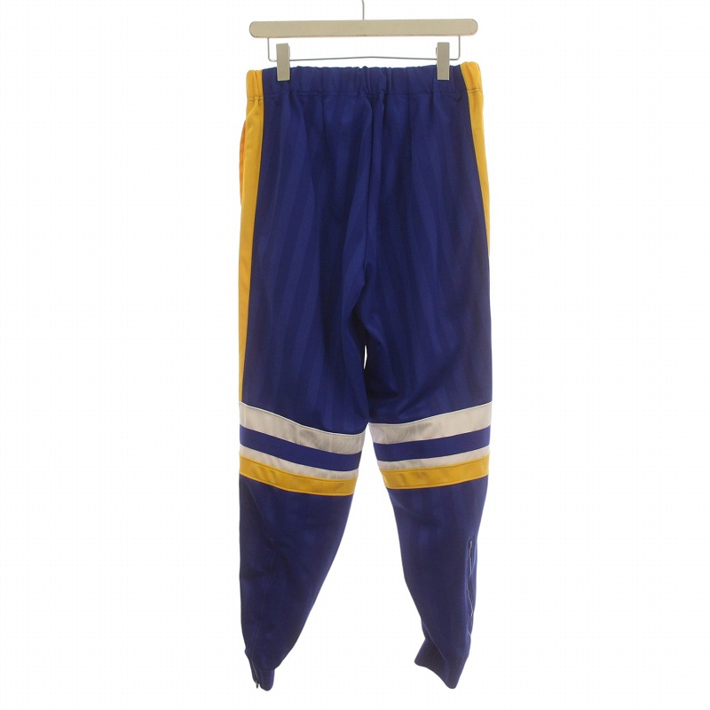 【新品タグ付き】プーマ　ジャージ　パンツ　S　紺色（黄ライン） 未使用に近い】PUMA プーマ ジャージ パンツ Sサイズ 紺／黄