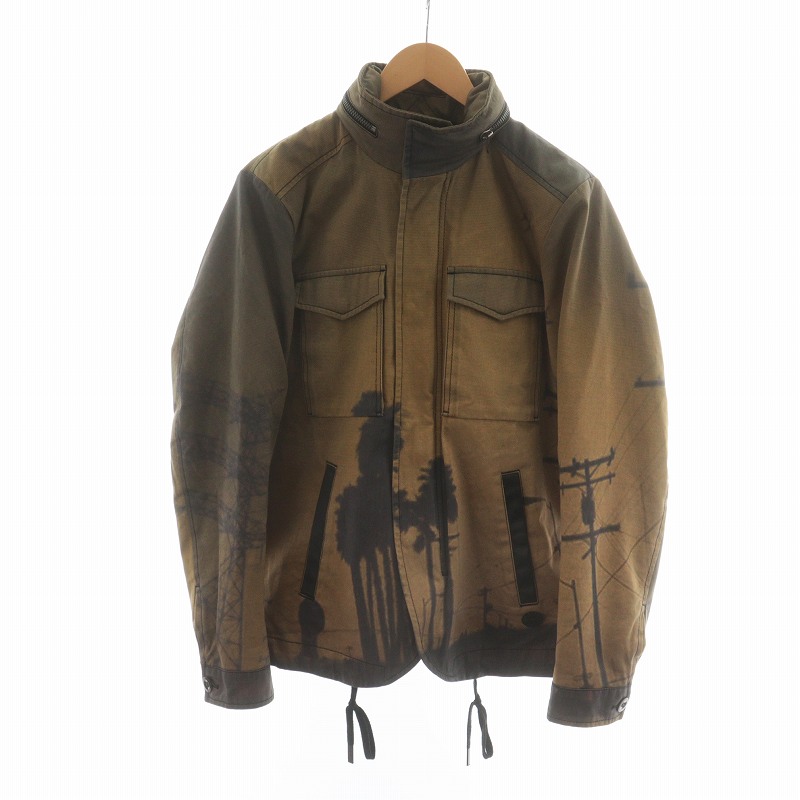 ディーゼル DIESEL デザインプリントミリタリーブルゾン ジャケット 