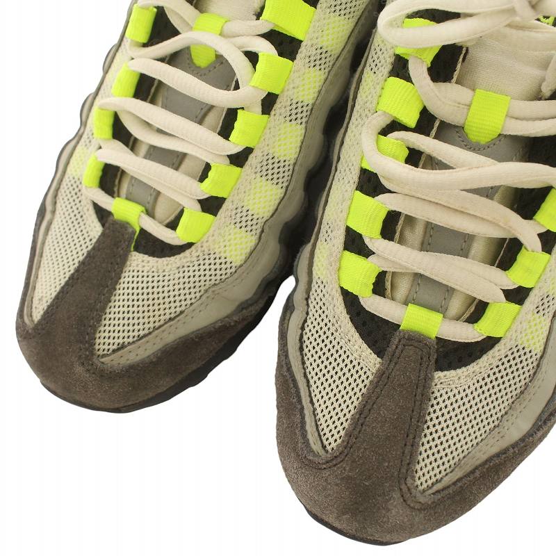 ナイキ NIKE AIR MAX 95 GS 307565-077 エアマックス95イエローグラデスニーカー 25cm グレー調×イエロー 【99】 24cm(6y) 307565-077 Nike Air Max 95 \"Neon\" (2015)ナイキ エア