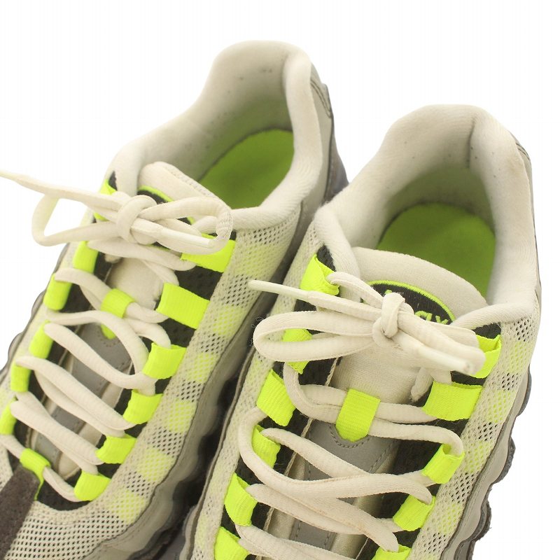 ナイキ NIKE AIR MAX 95 GS 307565-077 エアマックス95イエローグラデスニーカー 25cm グレー調×イエロー 【99】 24cm(6y) 307565-077 Nike Air Max 95 \"Neon\" (2015)ナイキ エア