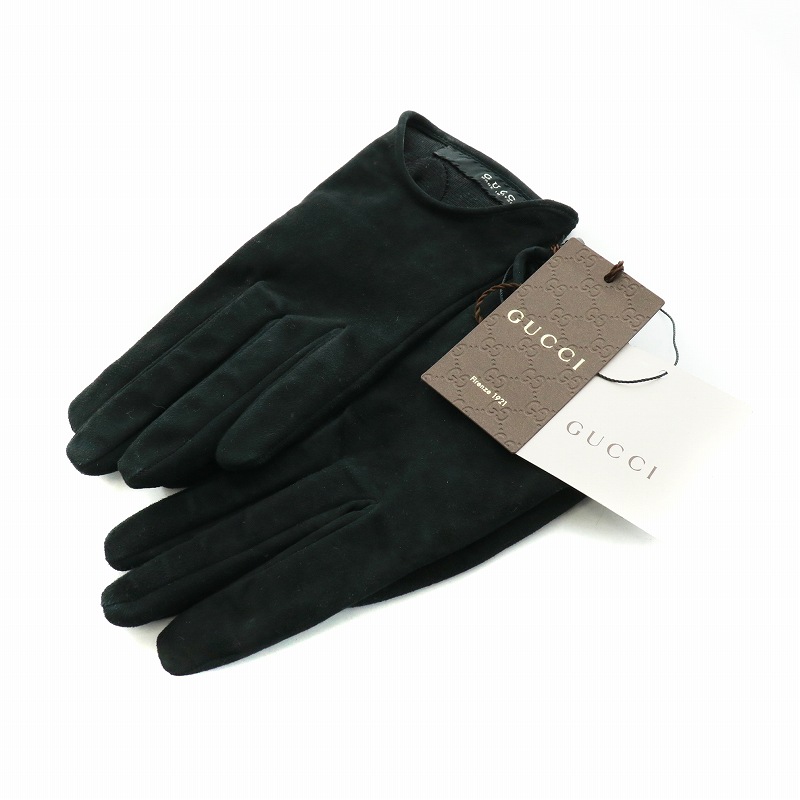 未使用品 グッチ GUCCI 手袋 グローブ タグ付き ラムレザー 羊革  