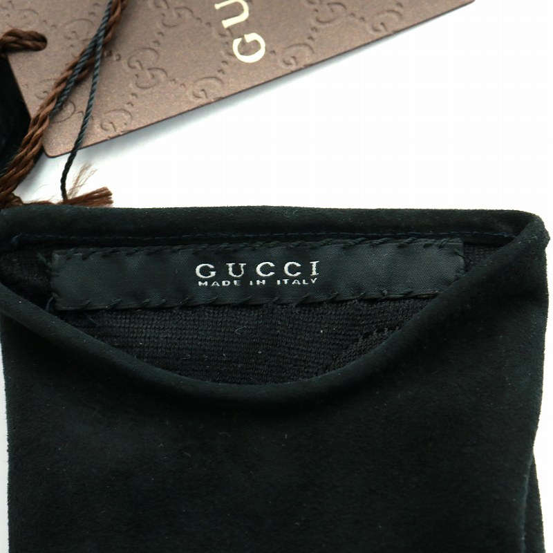未使用品 グッチ GUCCI 手袋 グローブ タグ付き ラムレザー 羊革