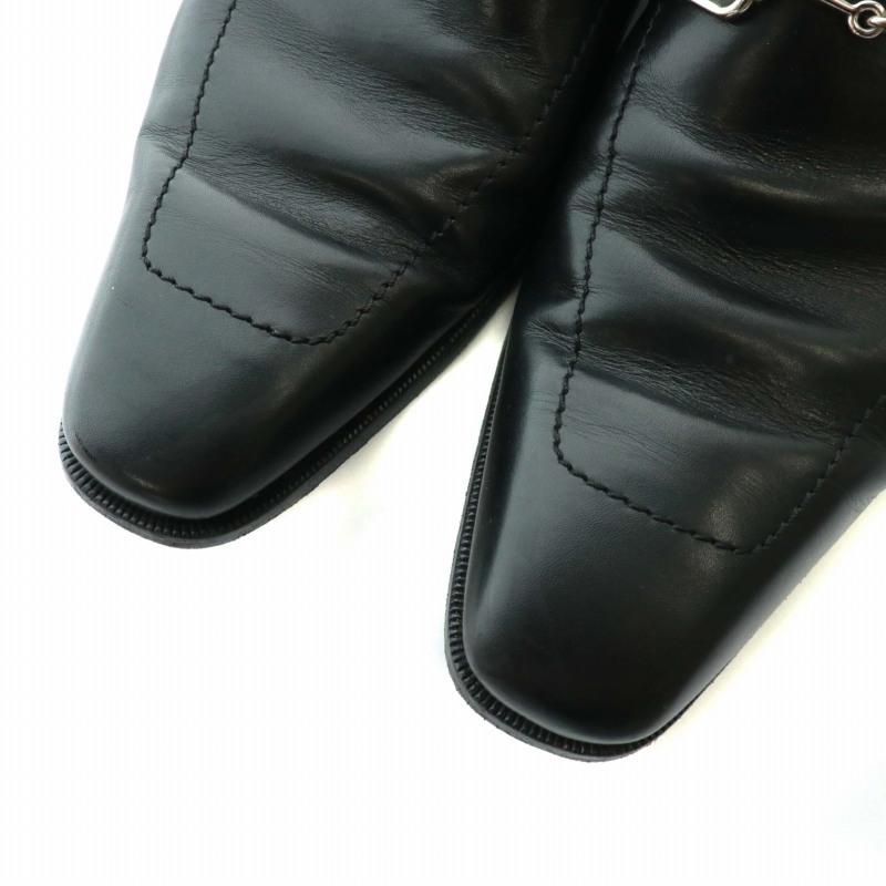 グッチ GUCCI ローファー 革靴 レザー スクエアトゥ ホースビット