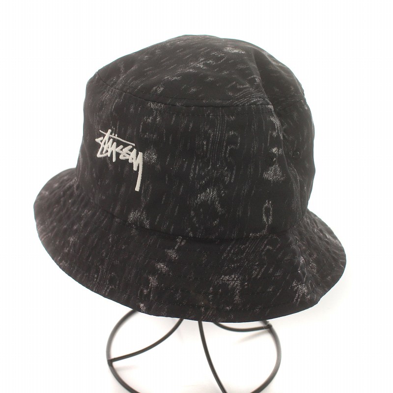 ステューシー STUSSY バケットハット 帽子 バケハ ロゴ 刺繍 総