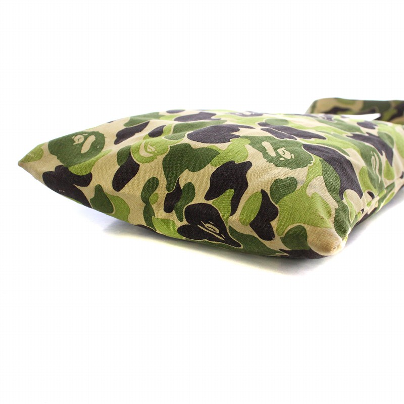 エイプ迷彩柄キャンバスバッグ 大きめ 新品・未使用】☆A BATHING APE☆迷彩 トートバッグ ☆エイプ