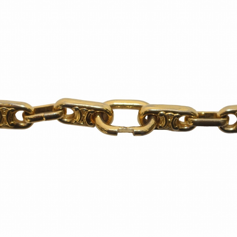 ヴィンテージ セリーヌトリオンフ ロングチェーンネックレスとブレスレット ヴィンテージ セリーヌトリオンフ ロングチェーンネックレスと