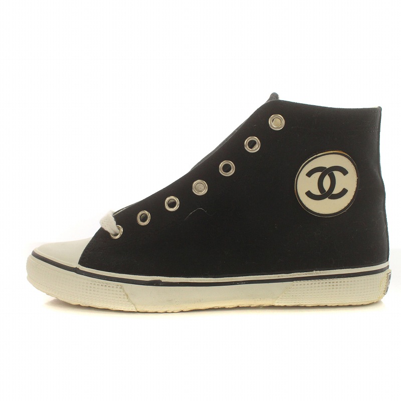 シャネル CHANEL ヴィンテージ ココマーク スニーカー ハイカット  
