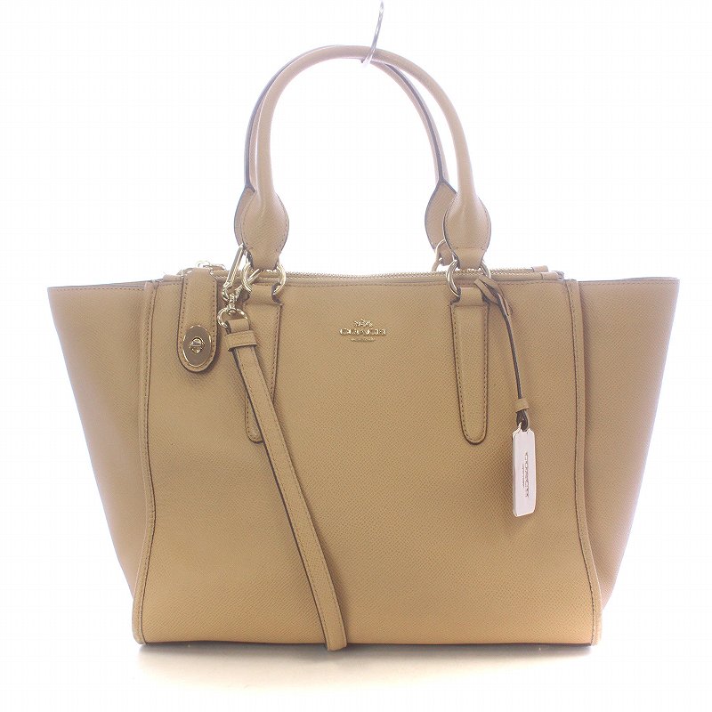 コーチ COACH クロスビー キャリーオール クロス グレインレザー 