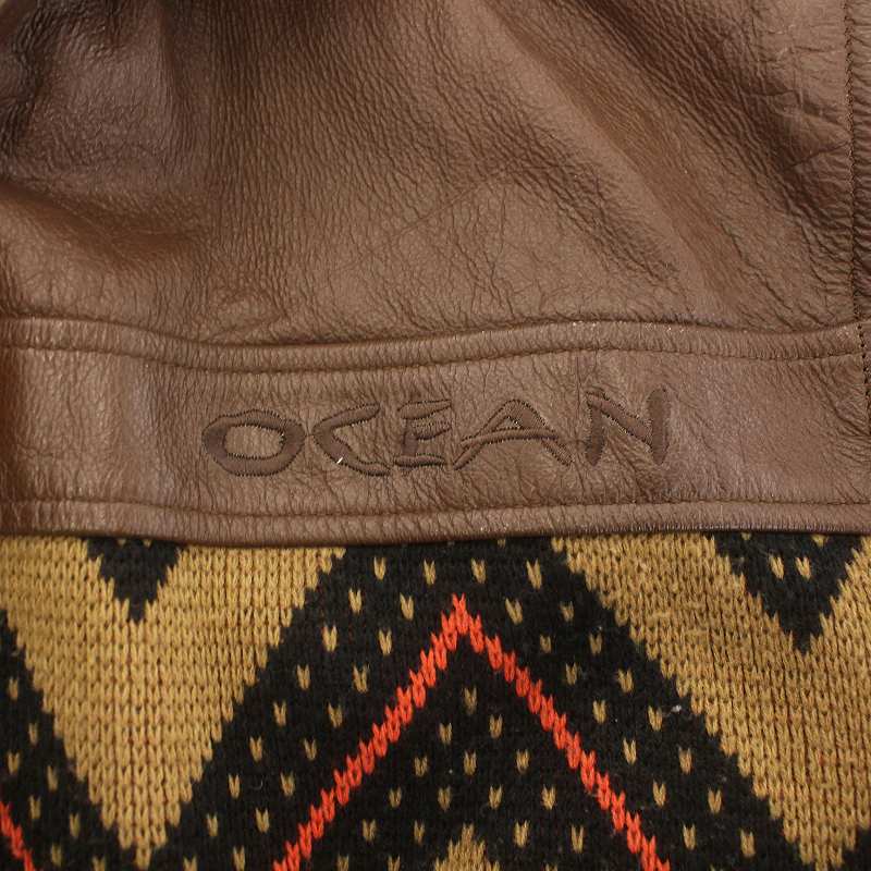 オーシャンパシフィック90sヴィンテージ牛革ジャケット