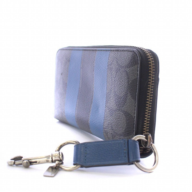 新品未使用★ COACH 長財布 ダークブルー ★ コーチ ラウンド ファスナー COACH - 新品 コーチ COACH 長財布(ラウンドファスナー) ロング