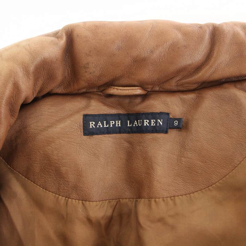 ラルフローレン RALPH LAUREN ダウンジャケット レザージャケット 羊革 