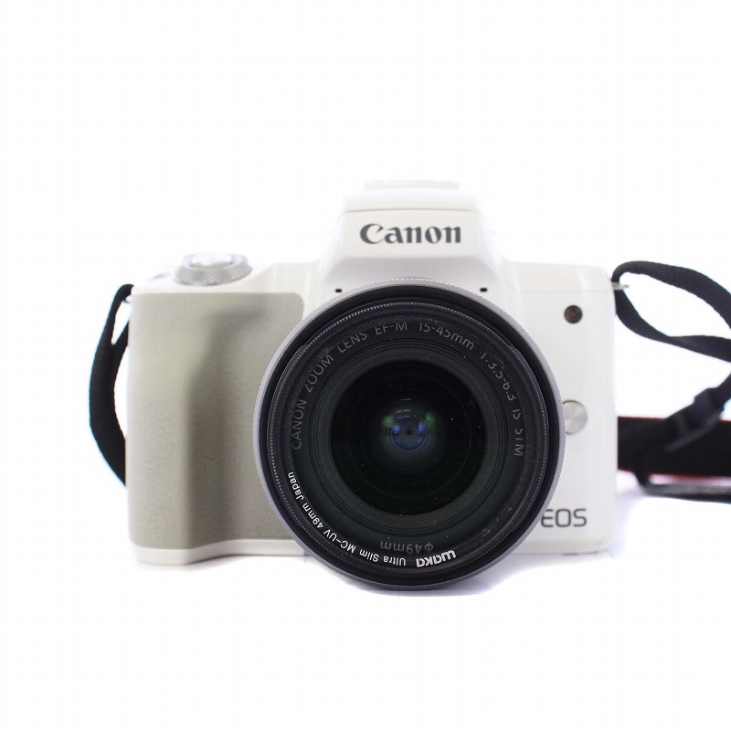 Canon EOS KISS M 懐かしき ボディ WH ミラーレス一眼 白 おまけ付き！