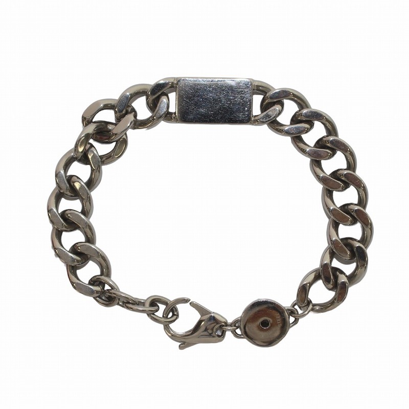 ディーゼル DIESEL チェーン ブレスレット レッドロゴプレート