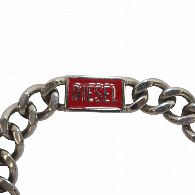 DIESEL レッド チェーンブレスレット ディーゼル DIESEL ブレスレット アクセサリー チェーン