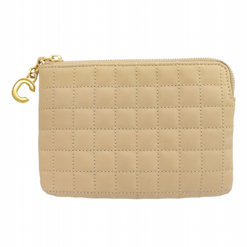 セリーヌ CELINE コインケース 小銭入れ ポーチ レザー キルティング C  