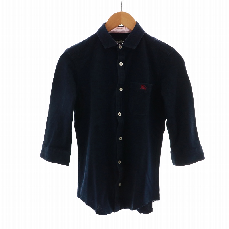 BURBERRY BLACK LABEL ポロシャツ カットソー 七分袖 /M