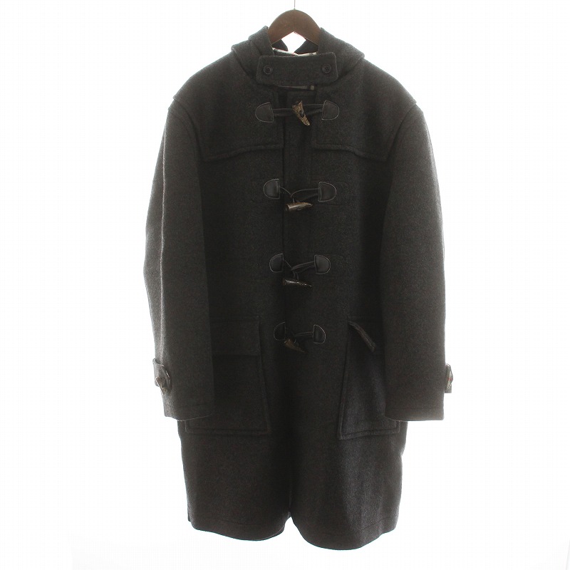 バーバリーブラックレーベル　オリーブ色　ウール ダッフルコート　ウール厚手生地 バーバリーブラックレーベル オリーブ色 ウール ダッフルコート