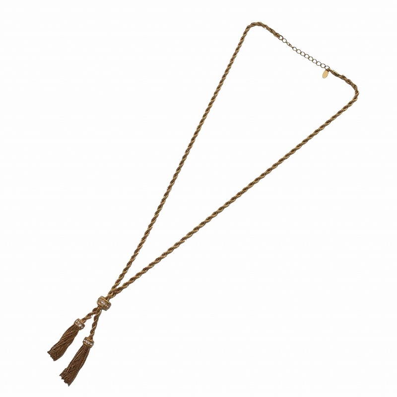 グロッセ grosse フリンジ ネックレス ラインストーン タッセル  