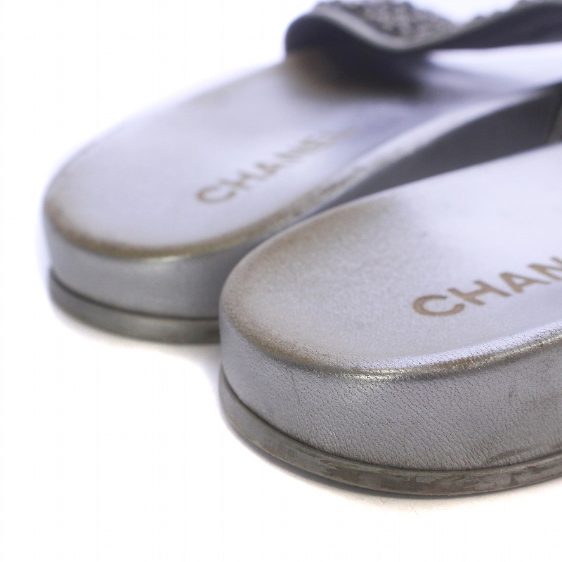 シャネル CHANEL TROPICONIC チェーンシャワーサンダル ココマーク  