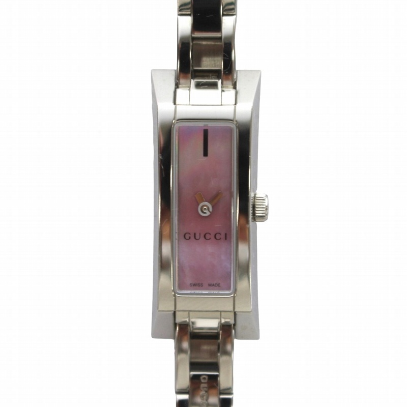 Gucci シルバー ピンク文字盤