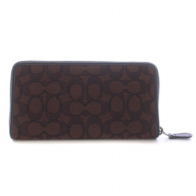 コーチ COACH マホガニーマルチ 長財布 ウォレット ラウンドファスナー 