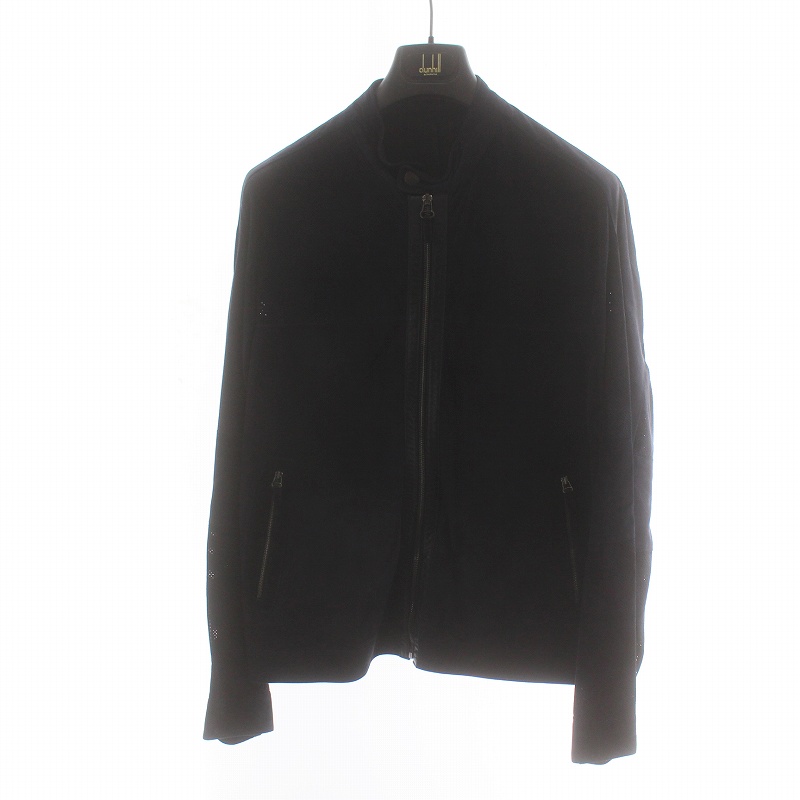 ダンヒル dunhill ノーカラージャケット 長袖 ジップアップ ゴート 