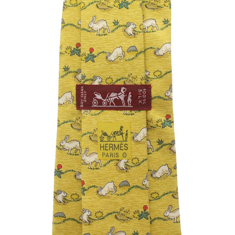 美品 エルメス ネクタイ シルク うさぎ ラビット 動物 アニマル ゴルフ 総柄 美品 エルメス ネクタイ シルク うさぎ ラビット 動物 アニマル