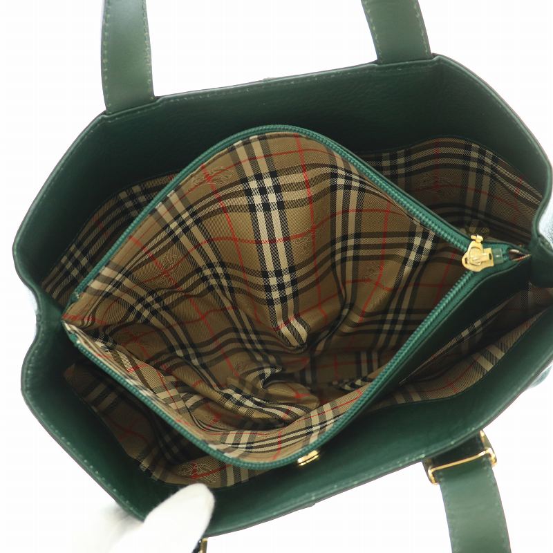 バーバリーズ Burberrys ハンドバッグ トートバッグ レザー シボ革 