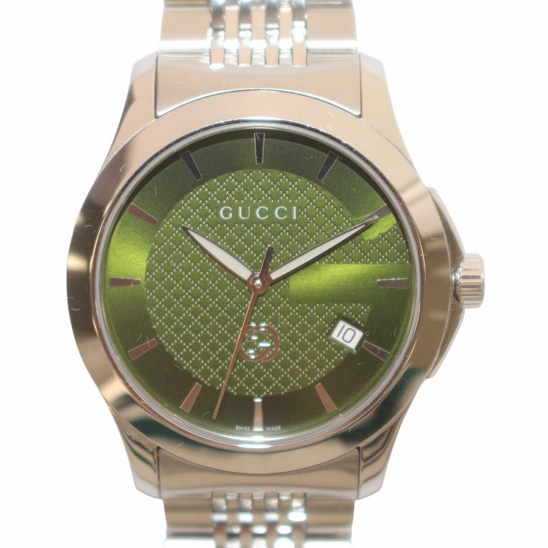 グッチ GUCCI 腕時計 ウォッチ Gタイムレス クォーツ デイト 3針 