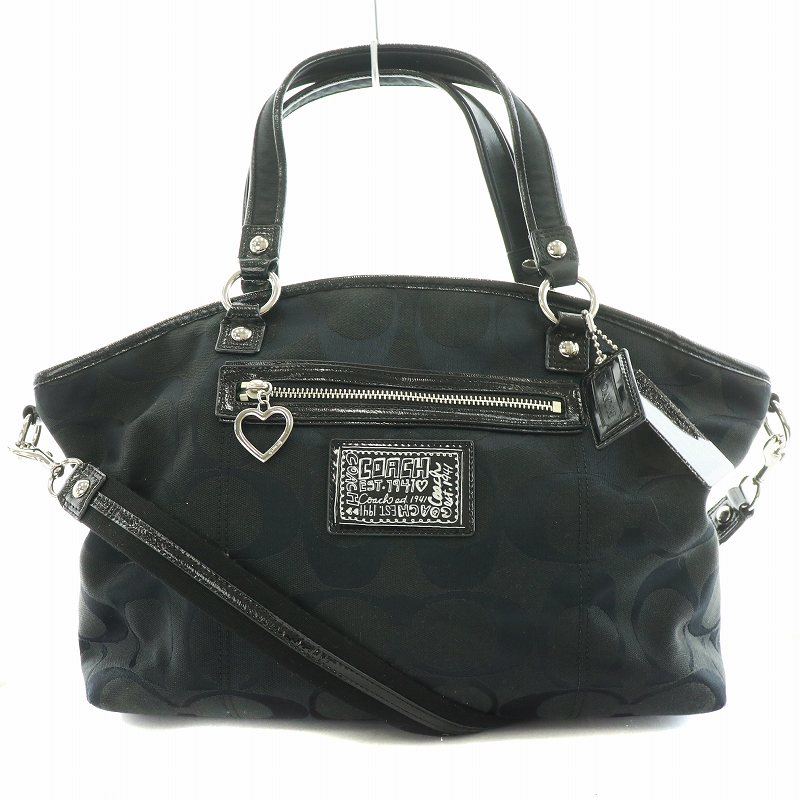 COACH コーチ シグネチャー デイジー 2Wayバッグ F16552 黒