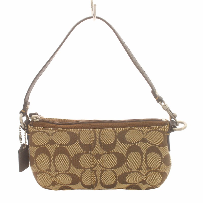 コーチ COACH ミニポーチ ハンドバッグ シグネチャー キャンバス 