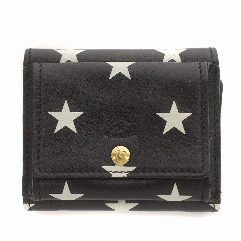 IL イルビゾンテ 財布 ウォレット ブラック レザー BISONTE 三つ折