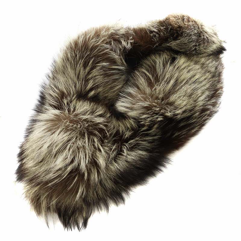 エンバ EMBA 毛皮ティペット ショール マフラー シルバーフォックス  