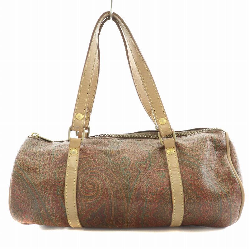 ETRO エトロ ミニボストン バッグ 2way ショルダー付 希少 ペイズリー