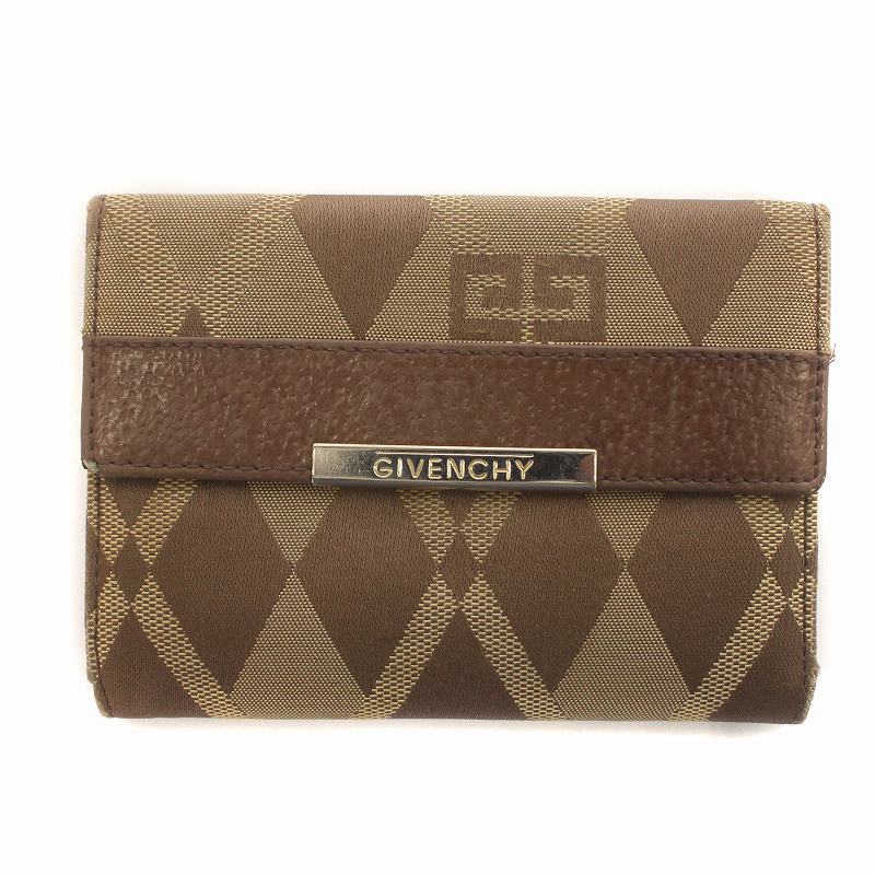 ヴィンテージ GIVENCHY ジバンシー 埋めよ キャンバス レザー クラッチ  